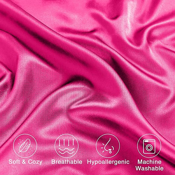 Oussum Silk Soft and Comfortable Pillow Case Cover for Hair and Skin Set of 2 - Picture 5 of 11